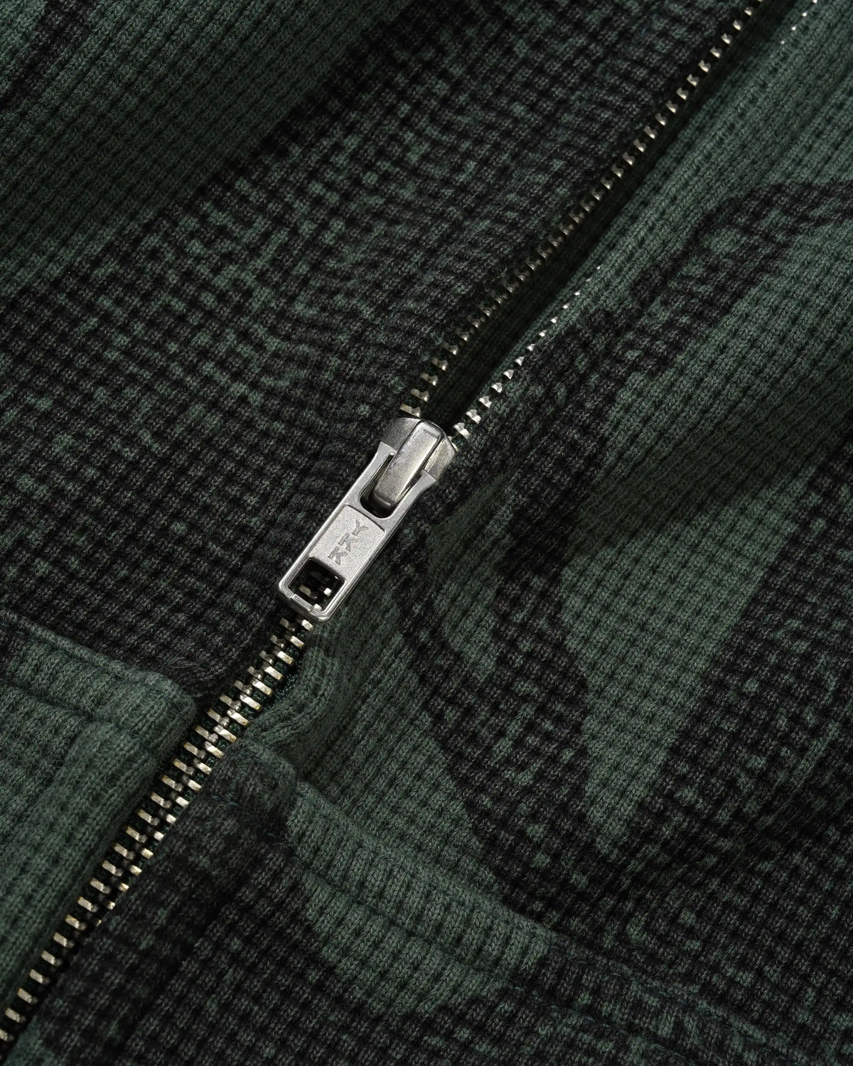 Bleach Waffle Zip-Thru Hood