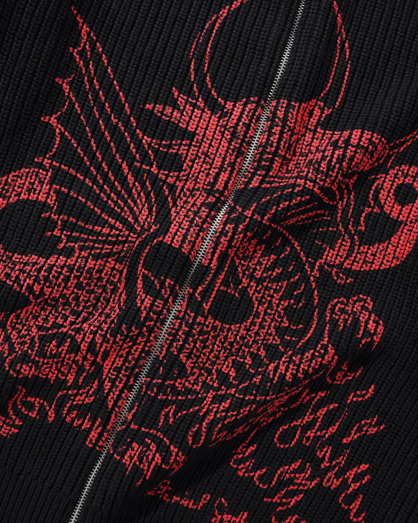 Dragon Knit Zip-Thru Sweater