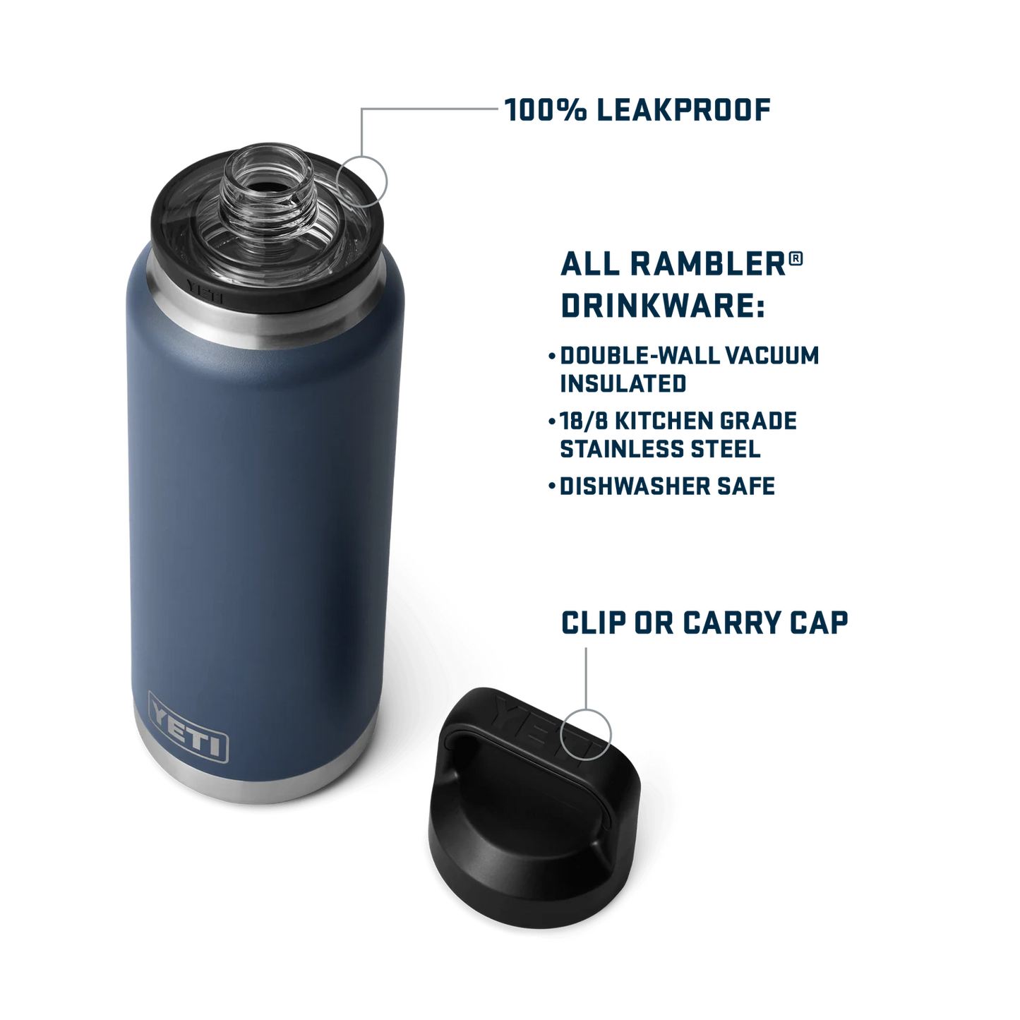 Rambler 36 oz (1065ml) Bottle w/ Chug Cap