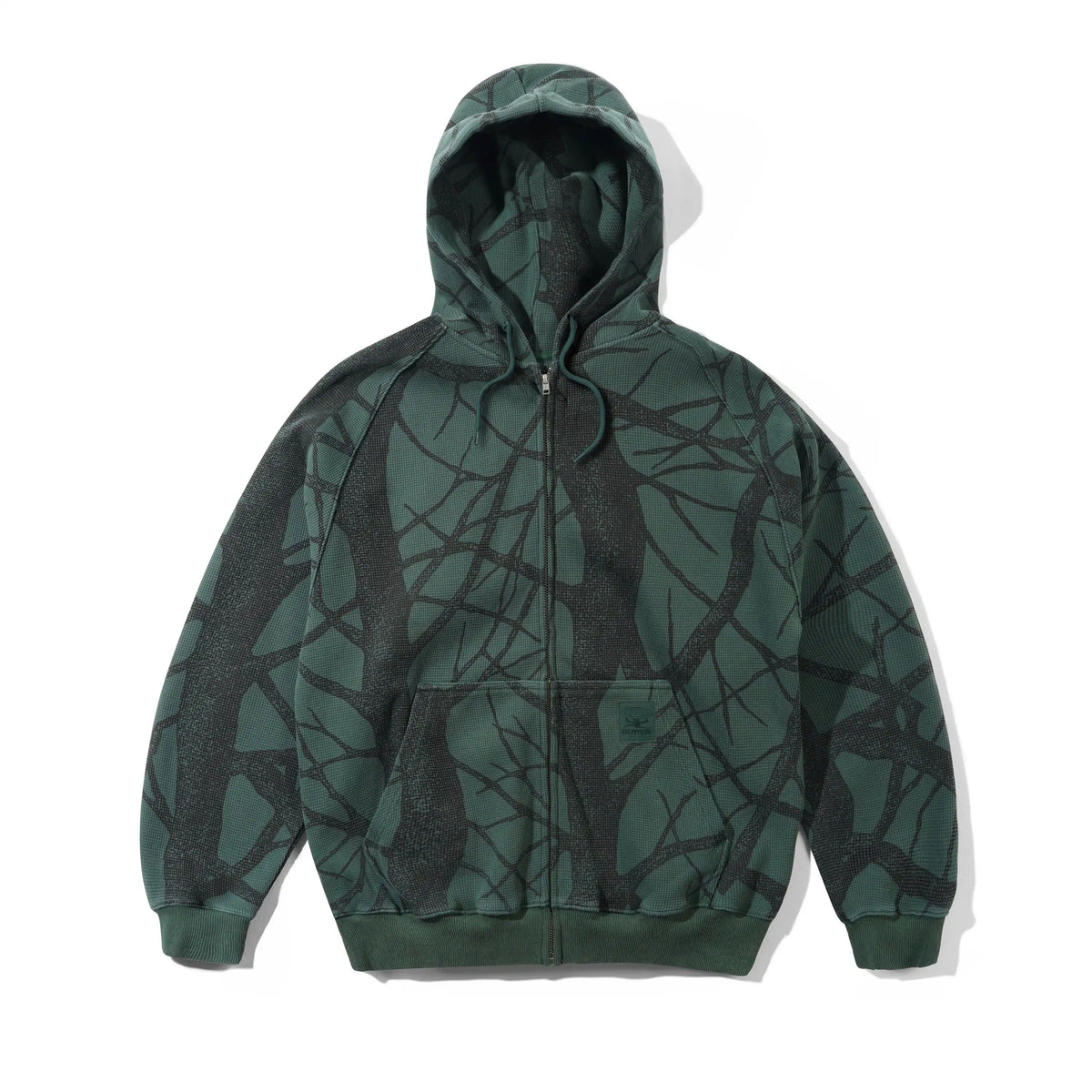 Bleach Waffle Zip-Thru Hood