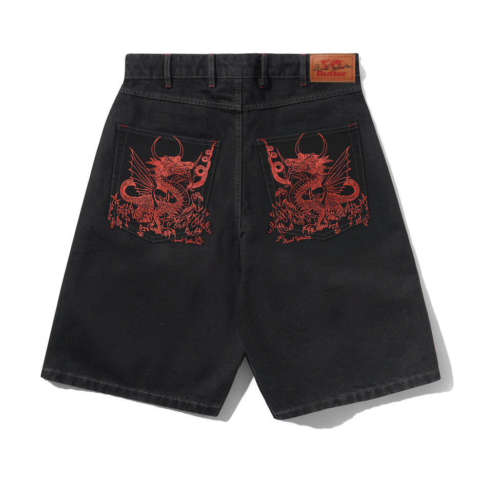Dragon Denim Shorts