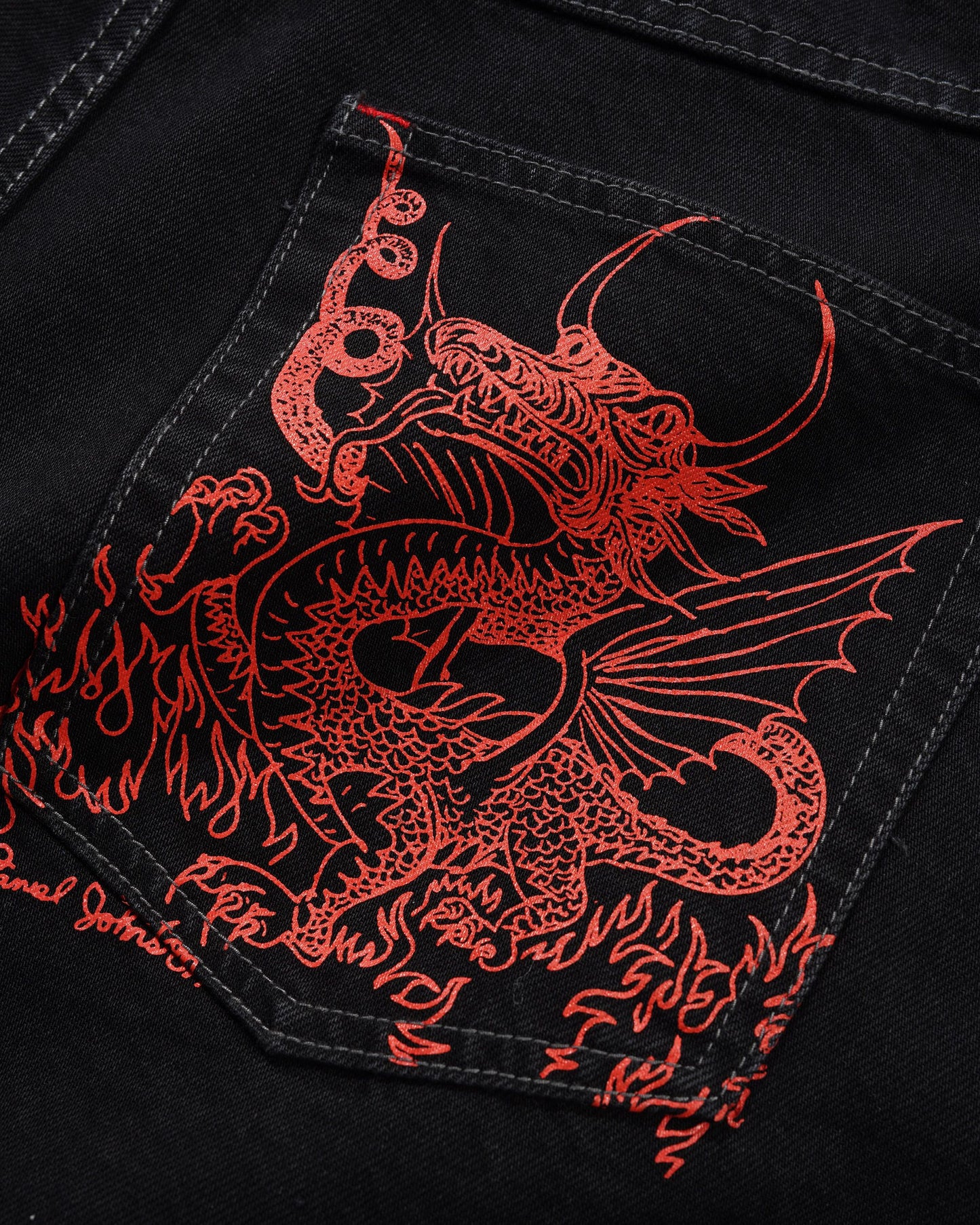 Dragon Denim Shorts