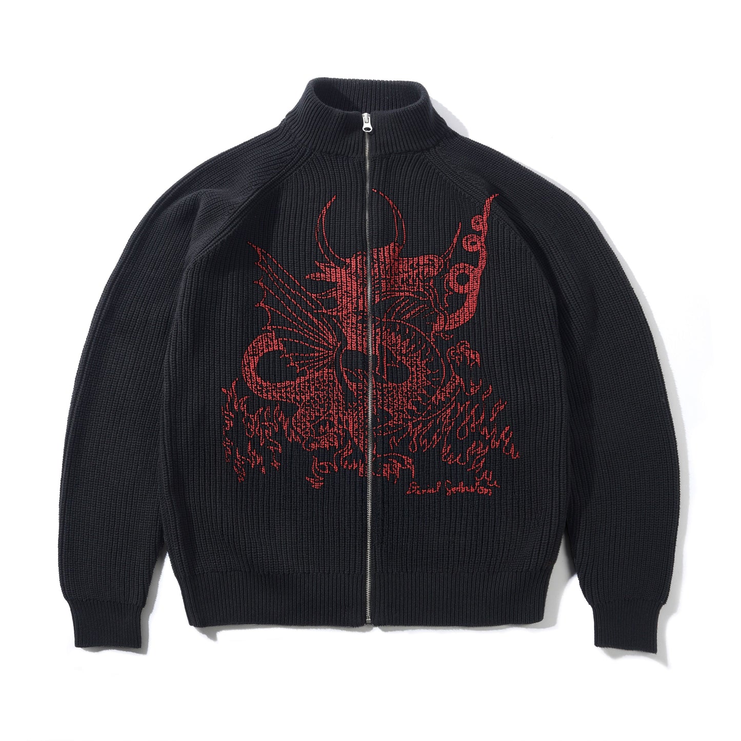 Dragon Knit Zip-Thru Sweater