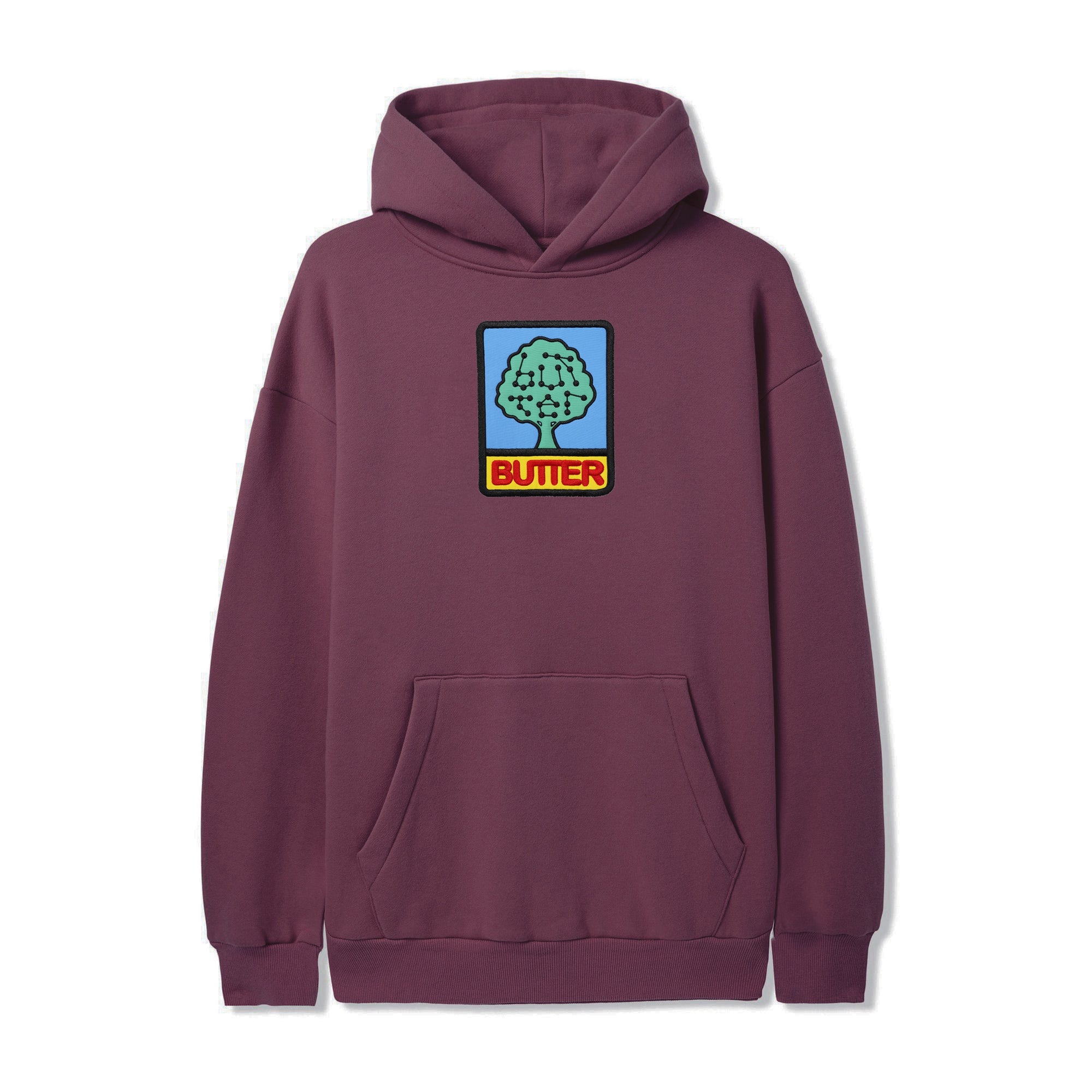 Butter Goods Growth Pullover Hoodie Wine Beyond Skate