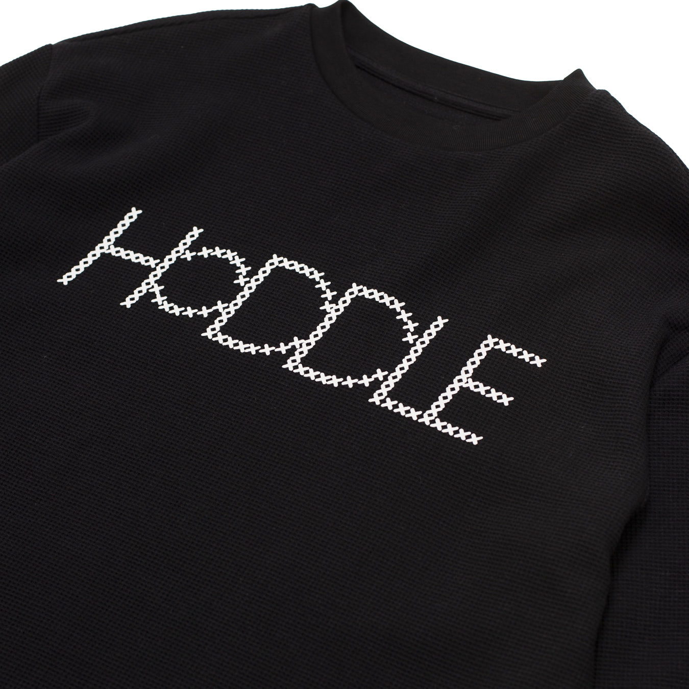 Long Sleeve Waffle Knit T-Shirt