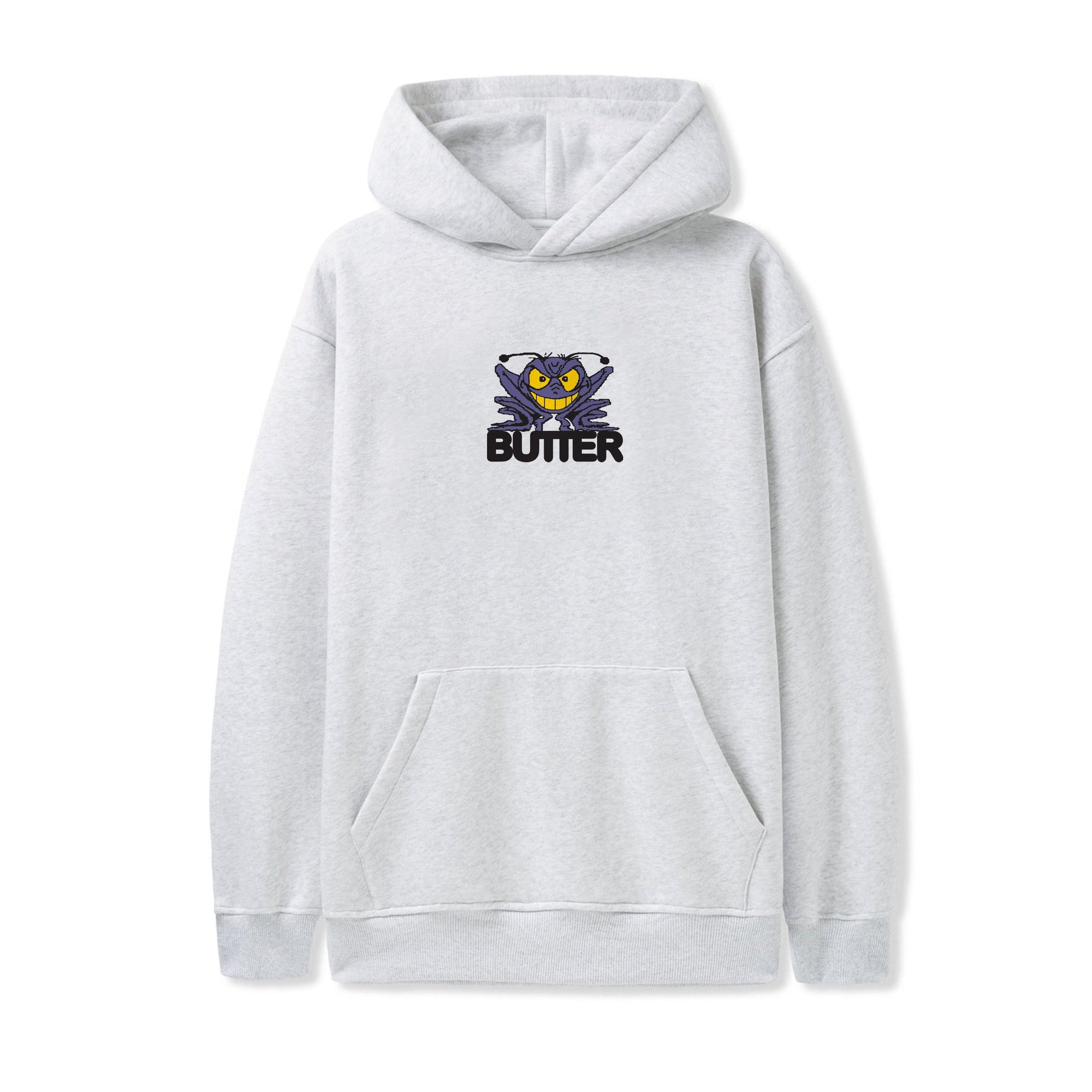 Butter Goods Insect Pullover Hoodie Ash Beyond Skate