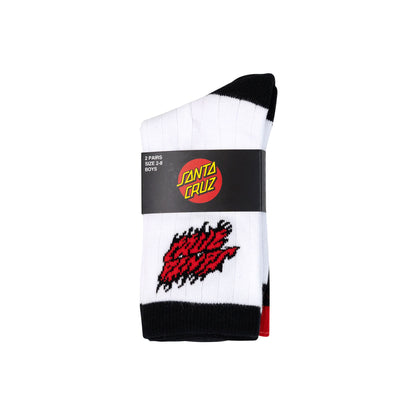 Flamed Stack Upside Down Crew Socks - 2 Pack (Youth)