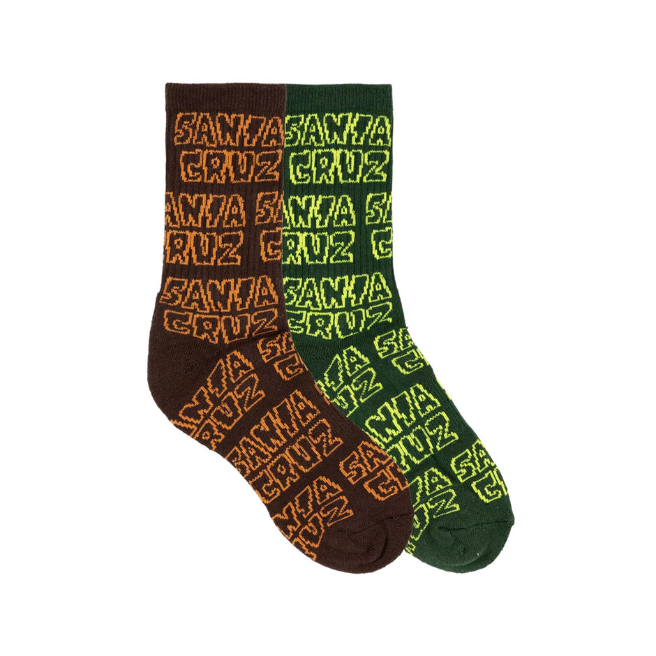 Multi Cruz Stack Repeat Crew Sock 2 Pack (Youth)