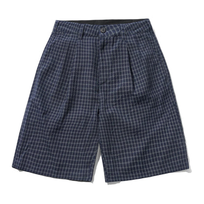 Seersucker Pleated Shorts