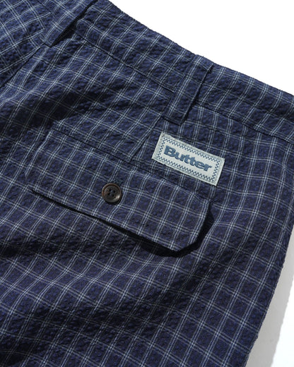 Seersucker Pleated Shorts