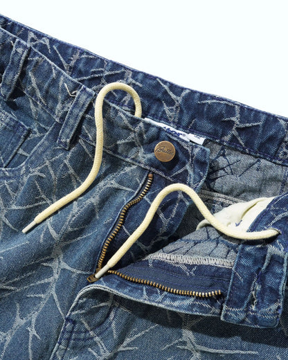 Thorn Camo Wide Cut Denim Jeans