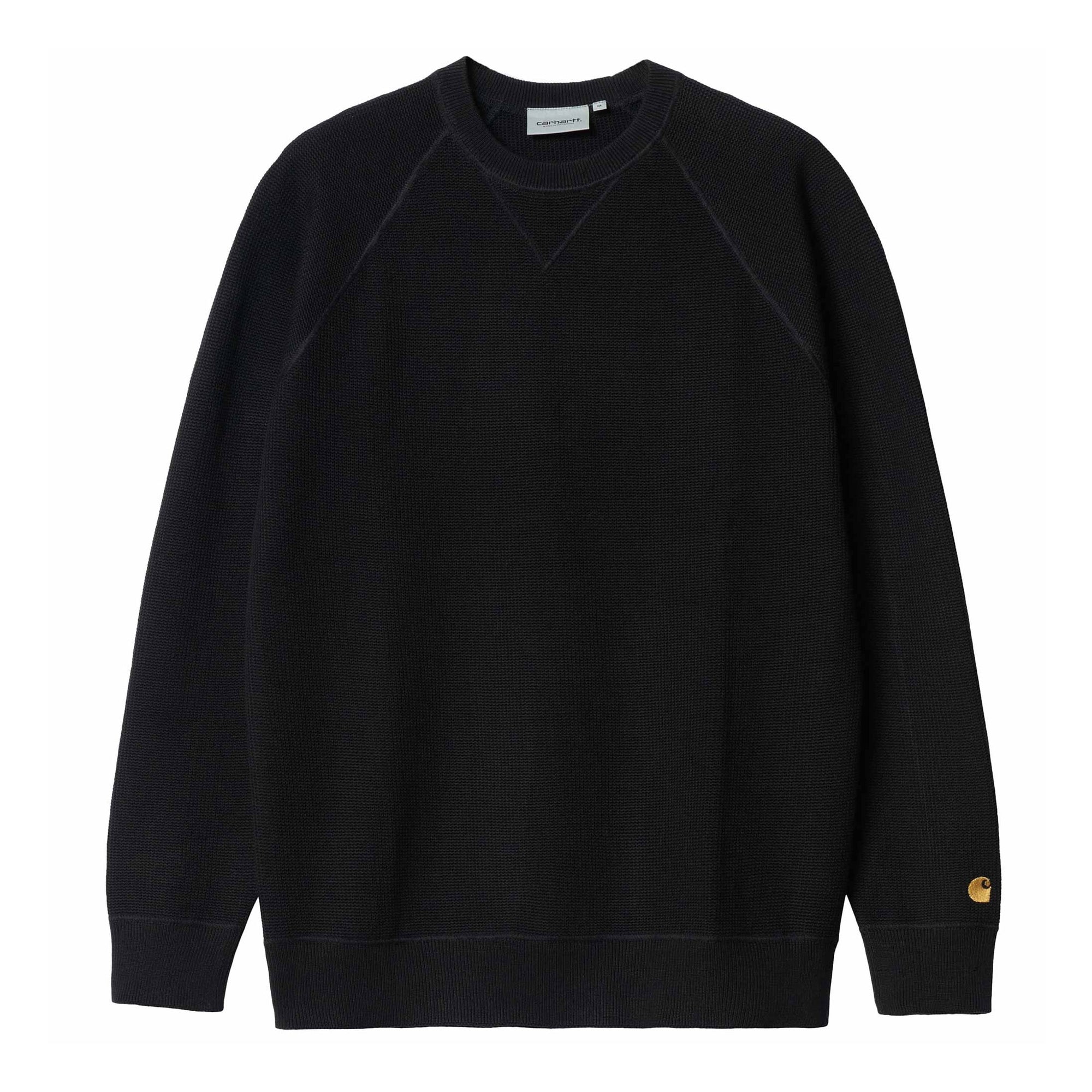 Carhartt WIP Chase Knit Sweater Black Gold Beyond Skate