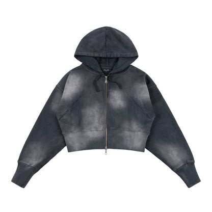 Cropped Zip Hoodie