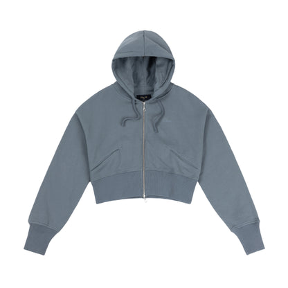Womens Cropped Zip Hoodie