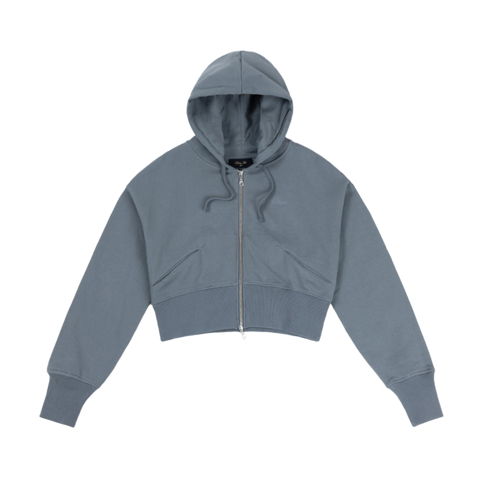 Womens Cropped Zip Hoodie