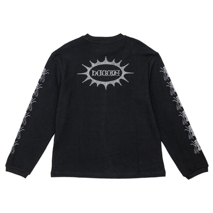 Long Sleeve Waffle Knit T-Shirt