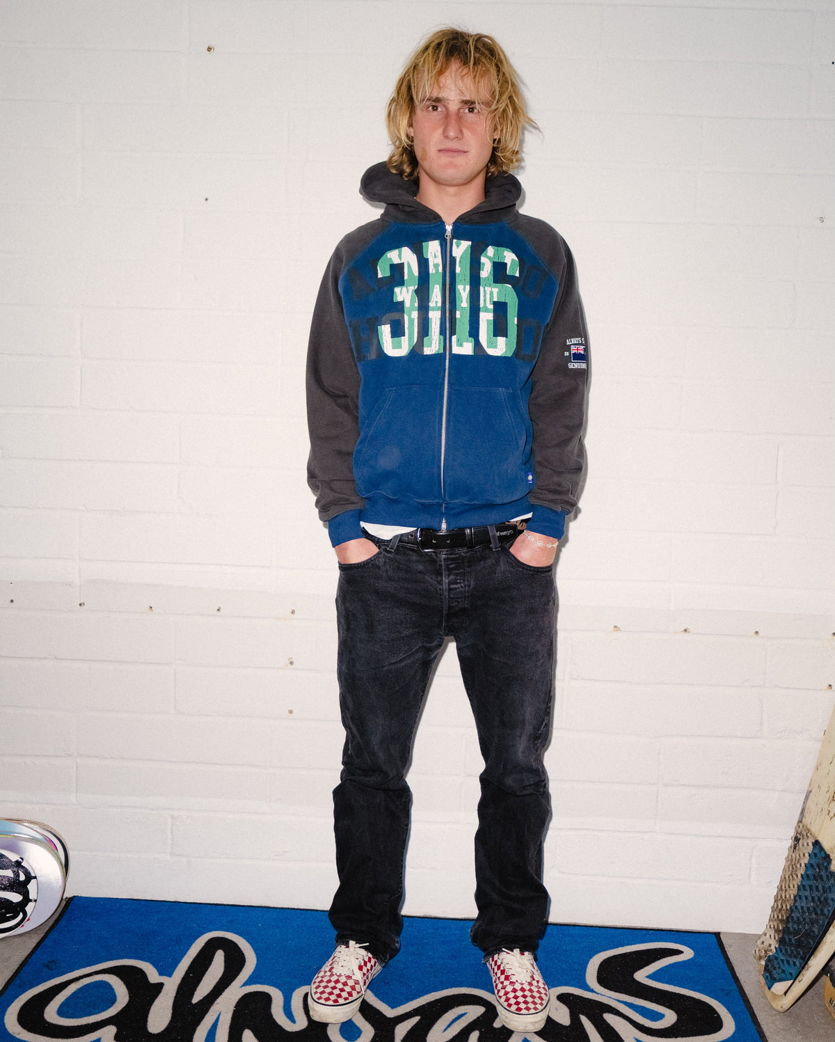 Jersey Raglan Zip Hoodie