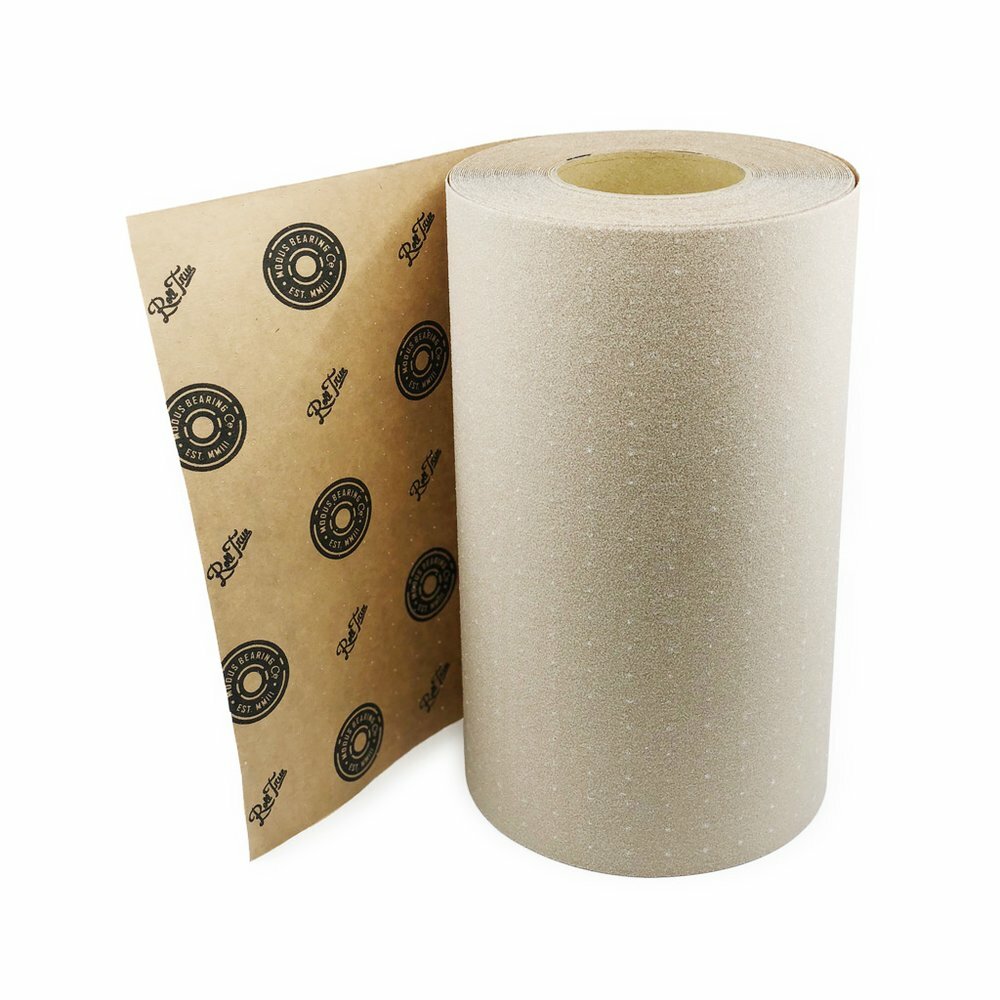 Modus clear perforated griptape roll shown for material reference — purchase is ONE 11 x 36 inch cut sheet