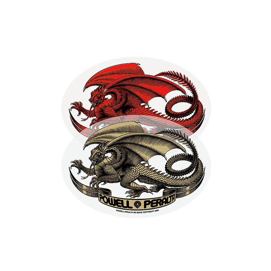 Oval Dragon Sticker