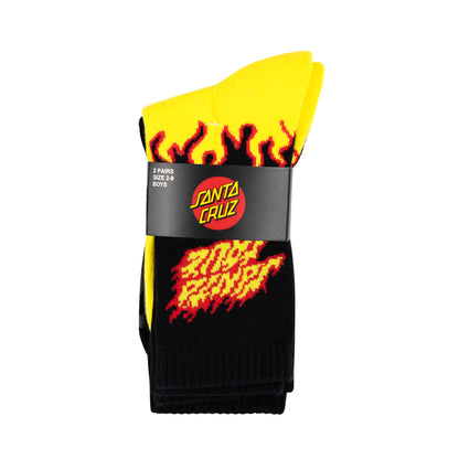 Flaming Stack Crew Socks - 2 Pack (Youth)