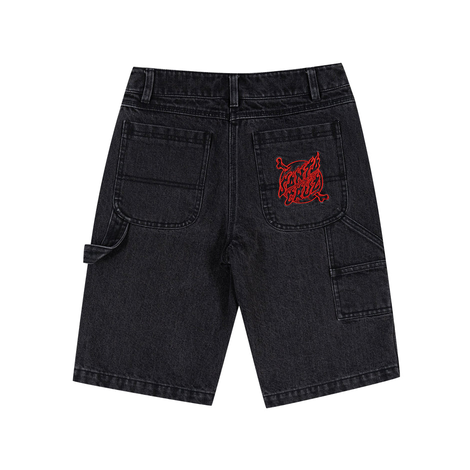 Crossbone Dot Mono Jean Short (Youth)