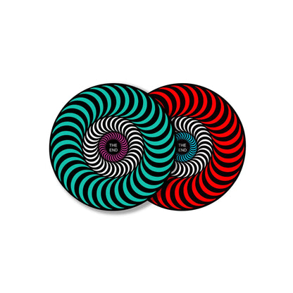 Tri-Colour Swirl Sticker