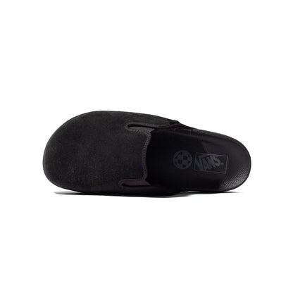 Vans MTE Harbor Mule VR3 in Black, top view showing the black upper and branded footbed.
