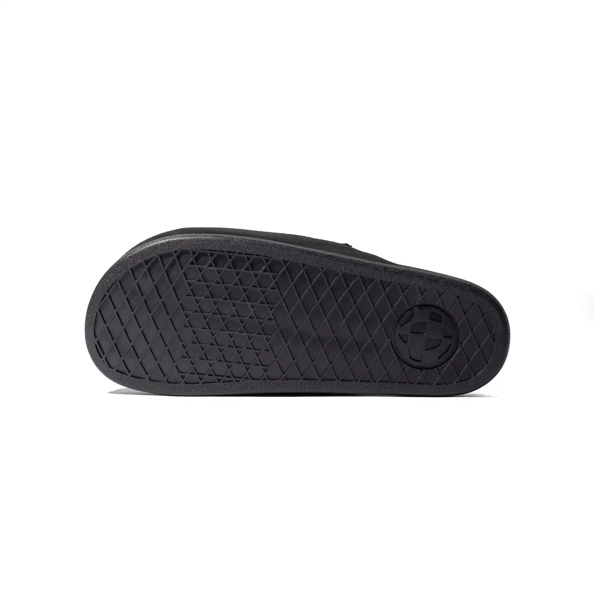 Vans MTE Harbor Mule VR3 in Black, black outsole with a diamond tread pattern.