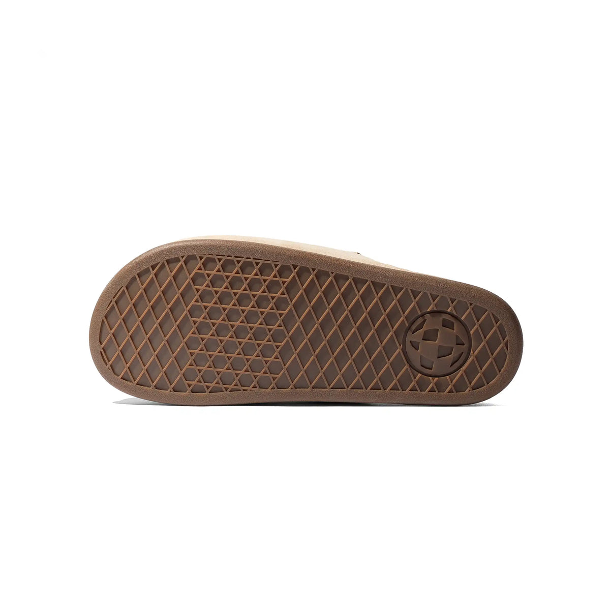 Vans MTE Harbor Mule VR3 in Khaki, brown outsole with a diamond tread pattern.