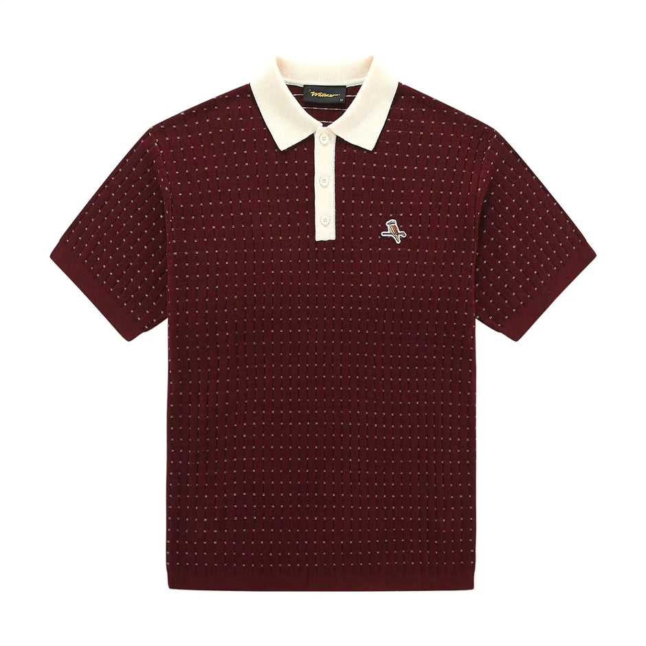 Knicked Knit Polo Shirt