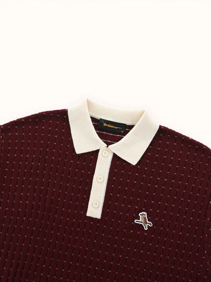 Knicked Knit Polo Shirt