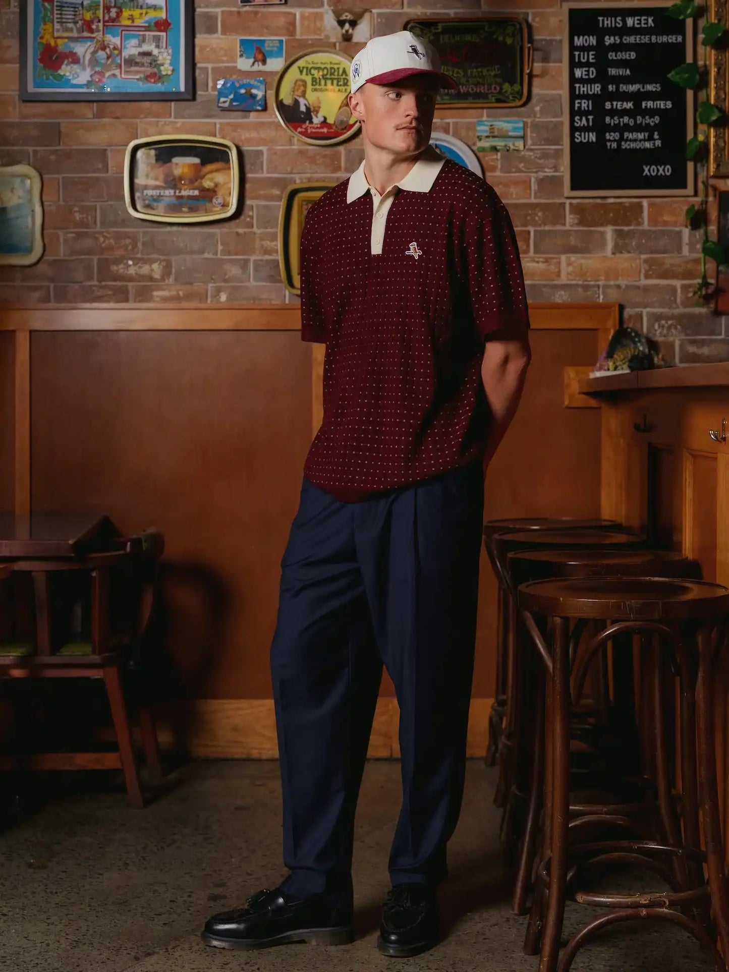 Knicked Knit Polo Shirt