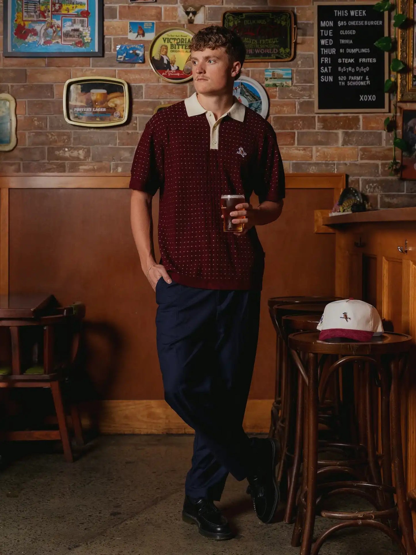 Knicked Knit Polo Shirt