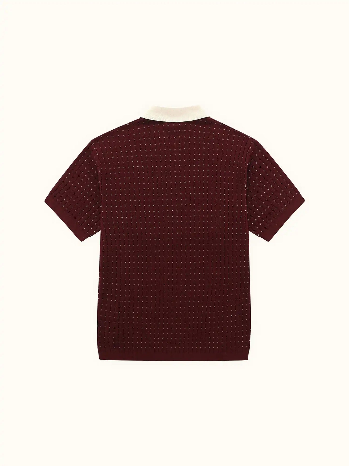 Knicked Knit Polo Shirt
