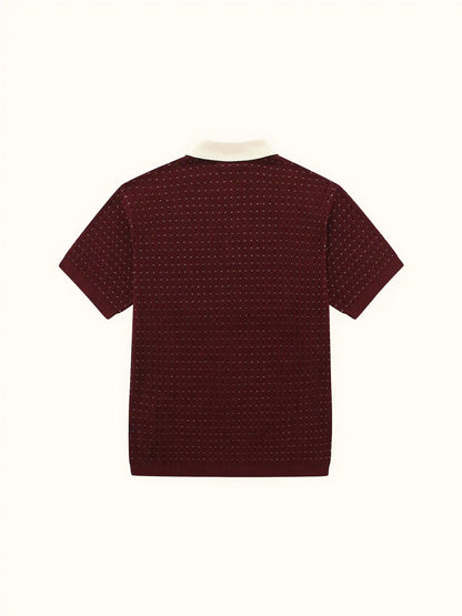 Knicked Knit Polo Shirt
