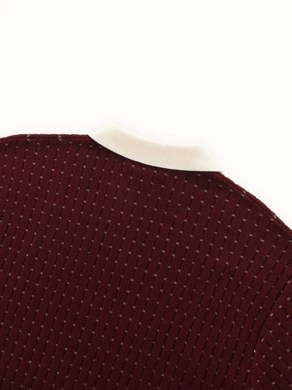 Knicked Knit Polo Shirt