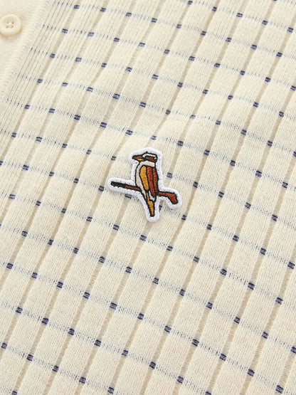 Knicked Knit Polo Shirt