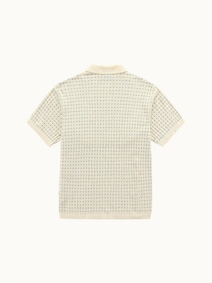 Knicked Knit Polo Shirt