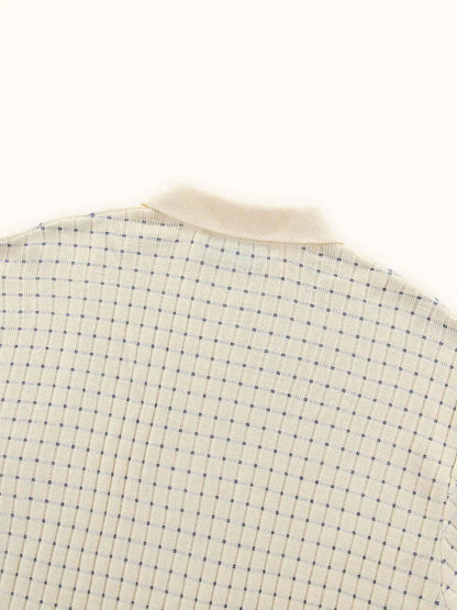Knicked Knit Polo Shirt