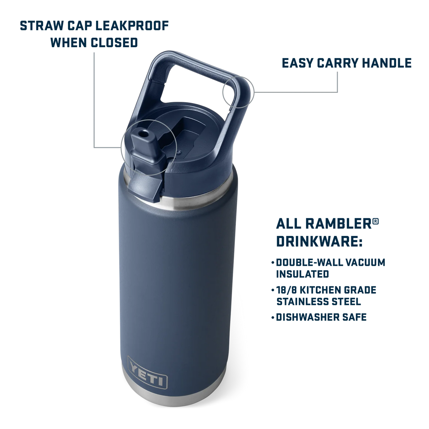 Rambler 26 oz Straw Bottle