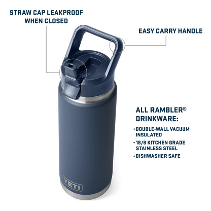Rambler 26 oz Straw Bottle