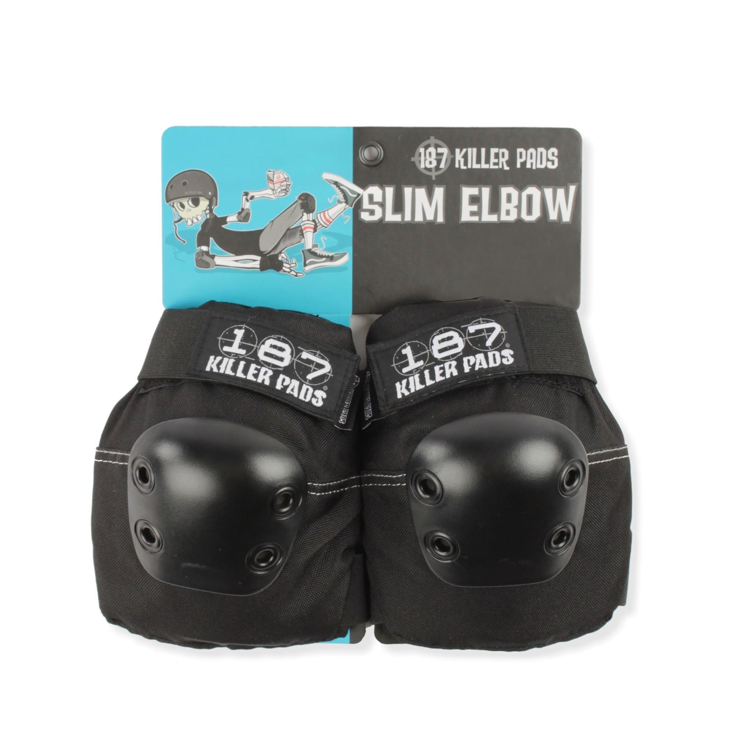 187 Killer Pads Slim Elbow Pads, Black Beyond Skate