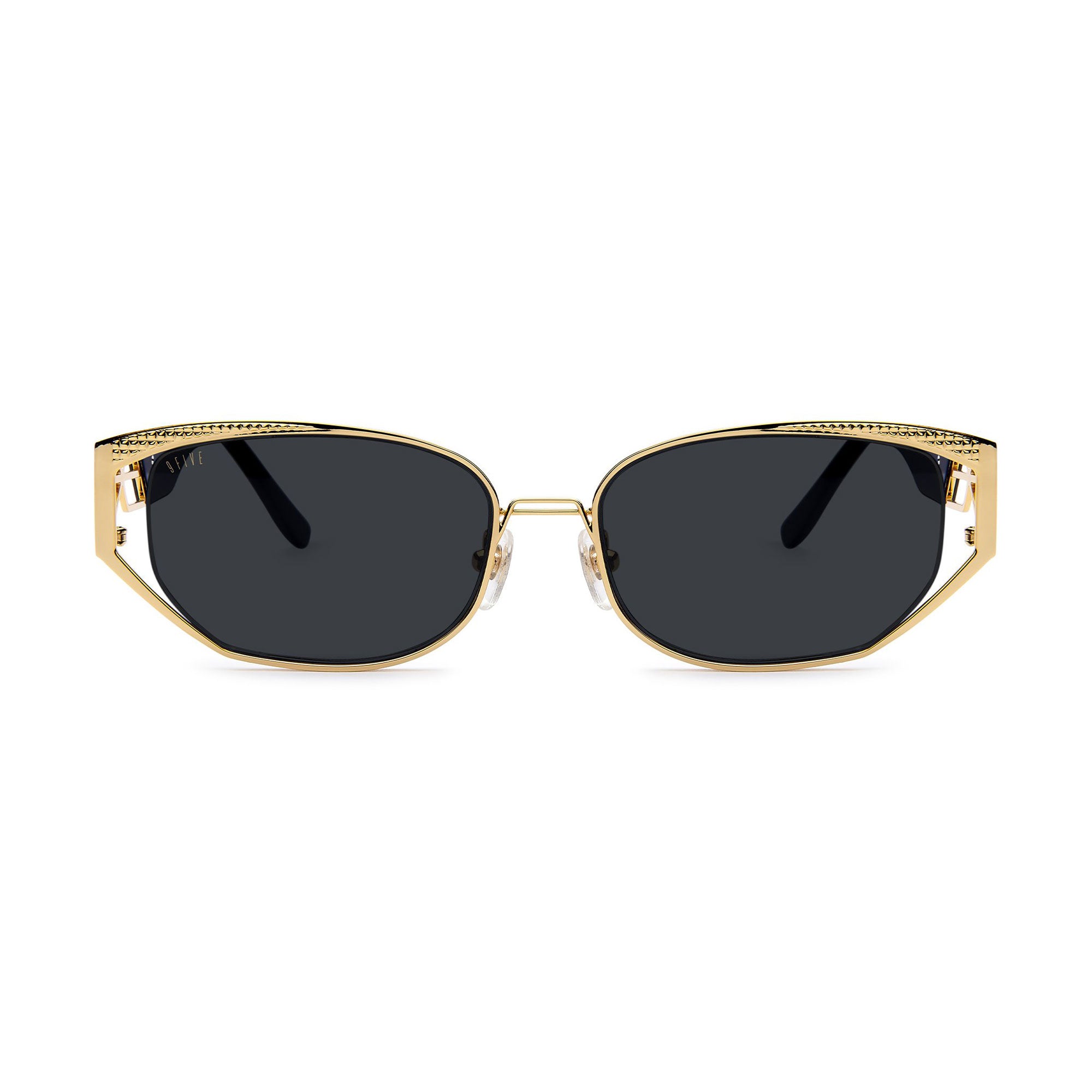 9 Five Cross Sunglasses Black Gold Beyond Skate