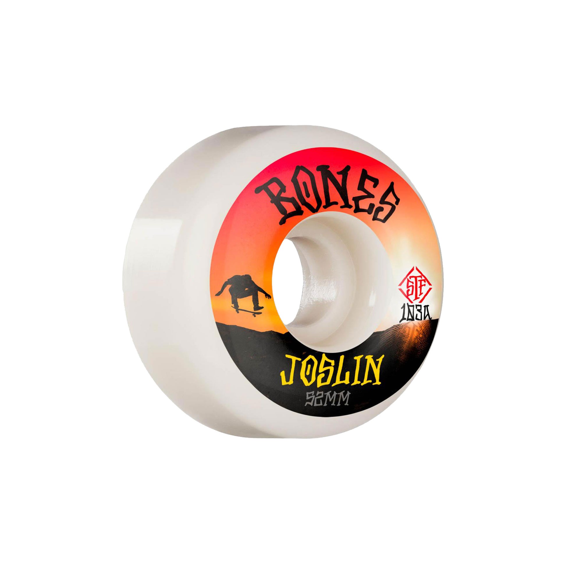 Bones STF Retros V1 Standard White 54mm Skateboard Wheels - Stoked Bones STF Retros V1 Standard White 54mm Skateboard Wheels - Stoked